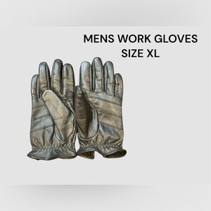 MENS BLACK VINYL WORK GLOVES SIZE XL GENTLY WORN